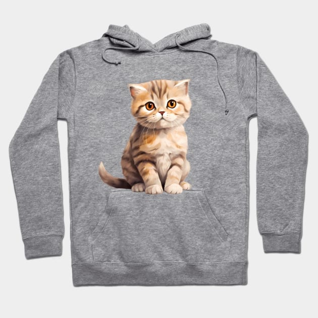 Scottish Fold cat Hoodie by VelvetEasel